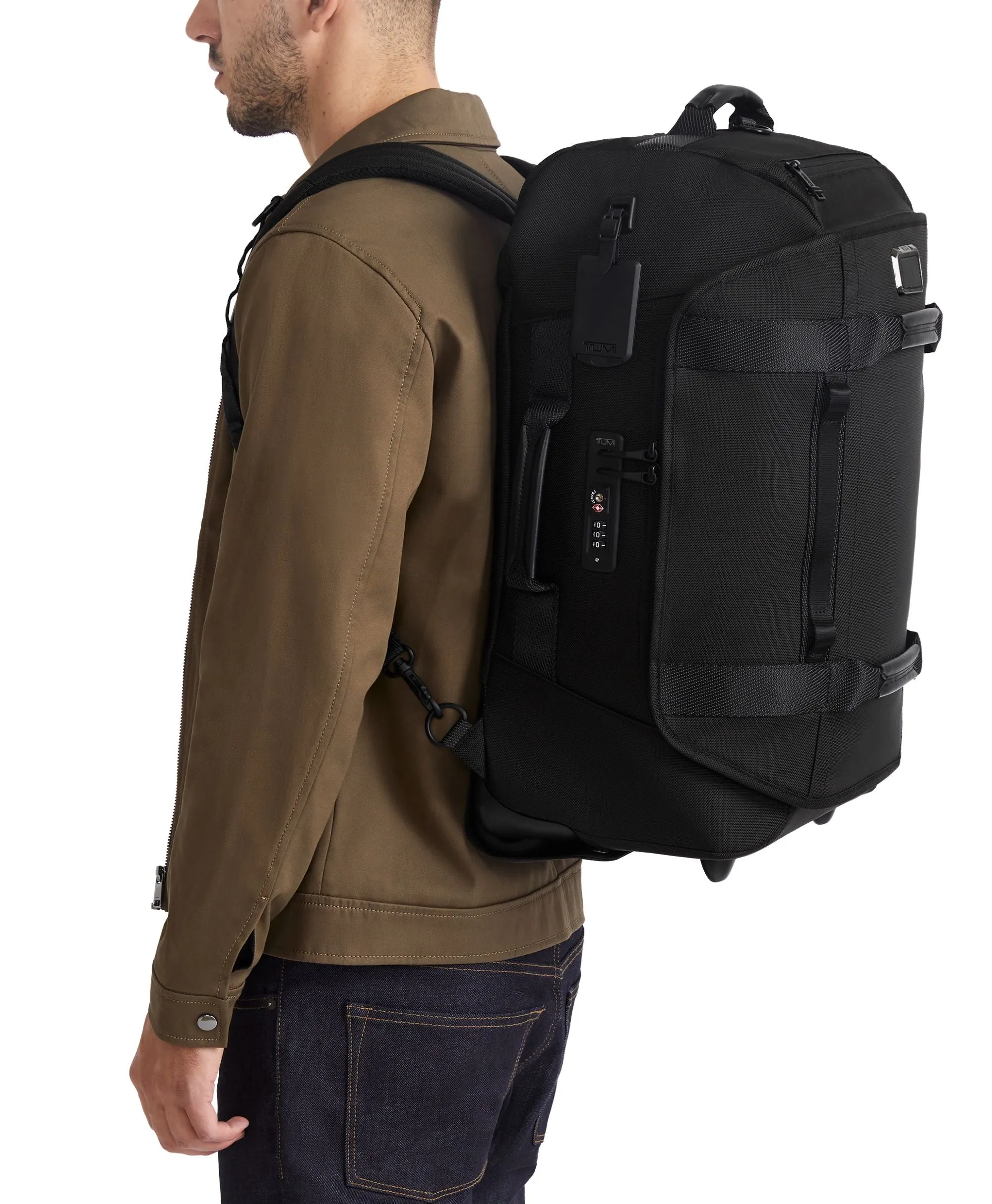 Tumi Alpha Bravo International 2 Wheeled Duffel Backpack Carry-On
