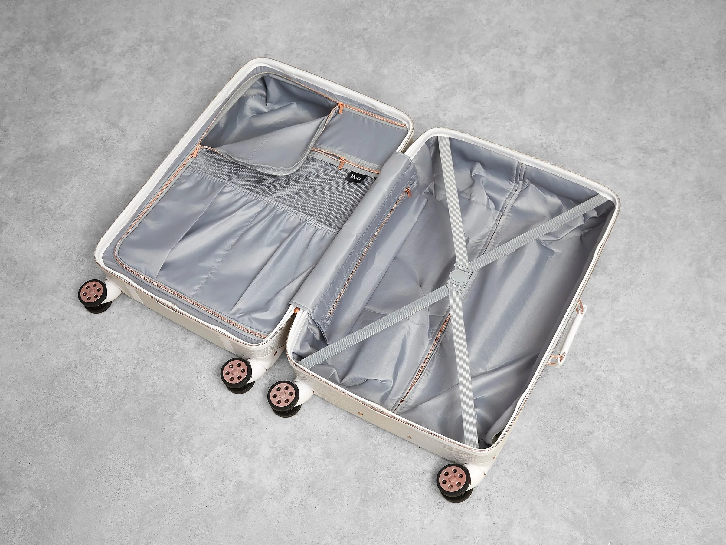 Vintage Hardshell Cabin Suitcase 54cm - Grey