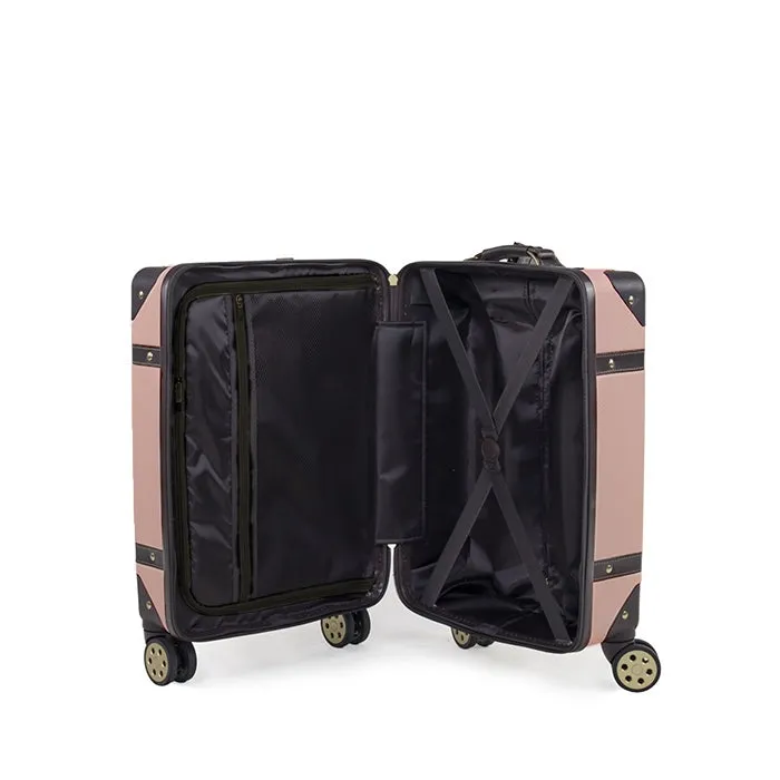 Vintage Hardshell Cabin Suitcase 54cm - Rose Pink