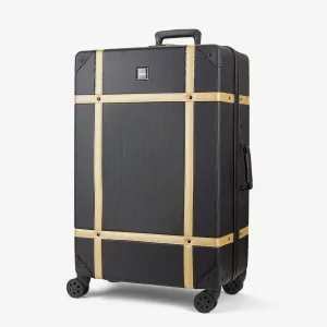 Vintage Hardshell Large Suitcase 78cm - Black / Gold
