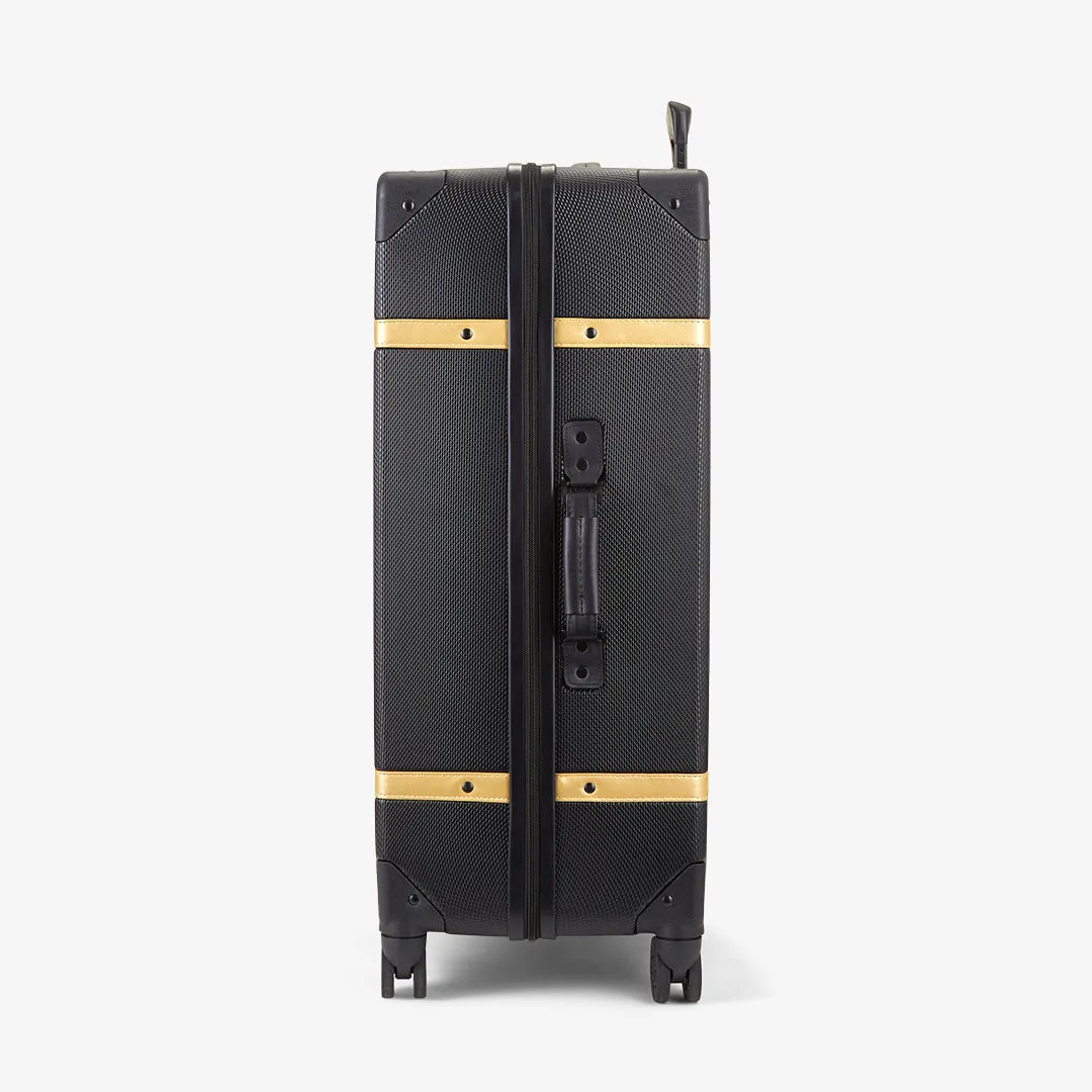 Vintage Hardshell Large Suitcase 78cm - Black / Gold