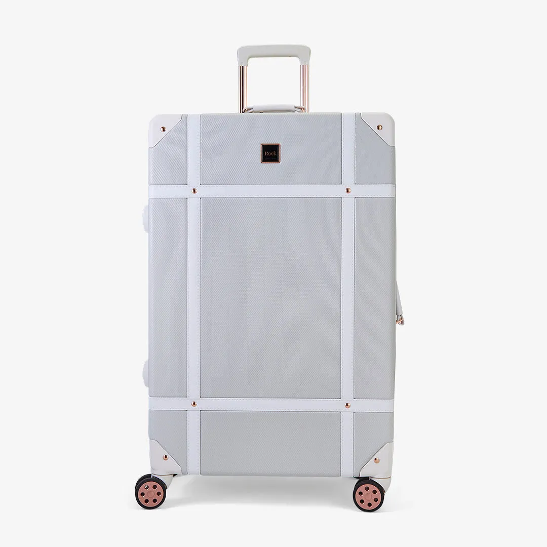 Vintage Hardshell Large Suitcase 78cm - Grey