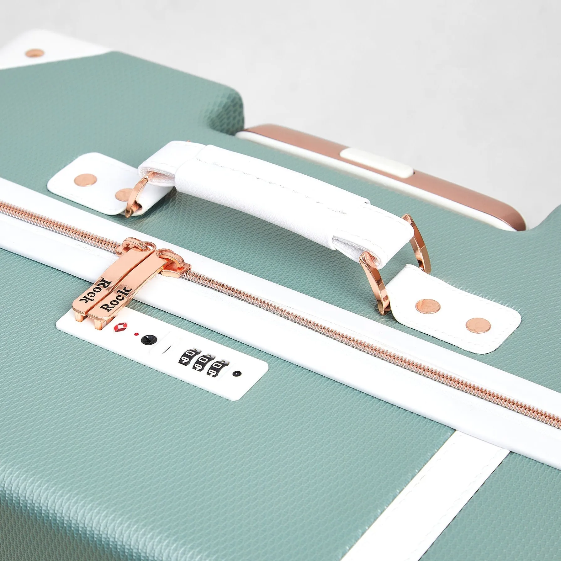 Vintage Hardshell Large Suitcase 78cm - Sage Green