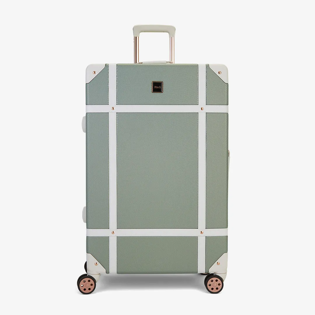 Vintage Hardshell Large Suitcase 78cm - Sage Green
