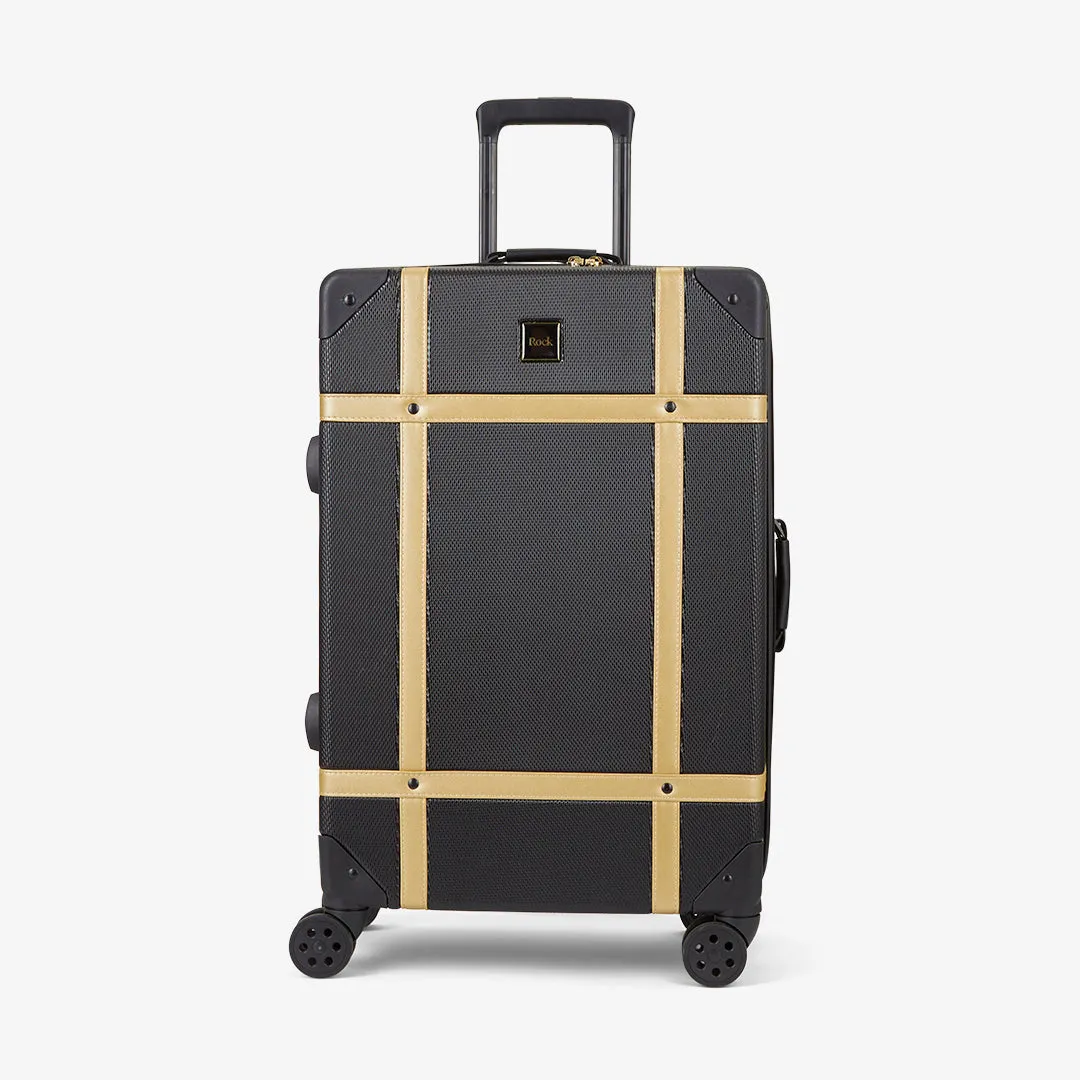 Vintage Hardshell Medium Suitcase 67cm - Black / Gold