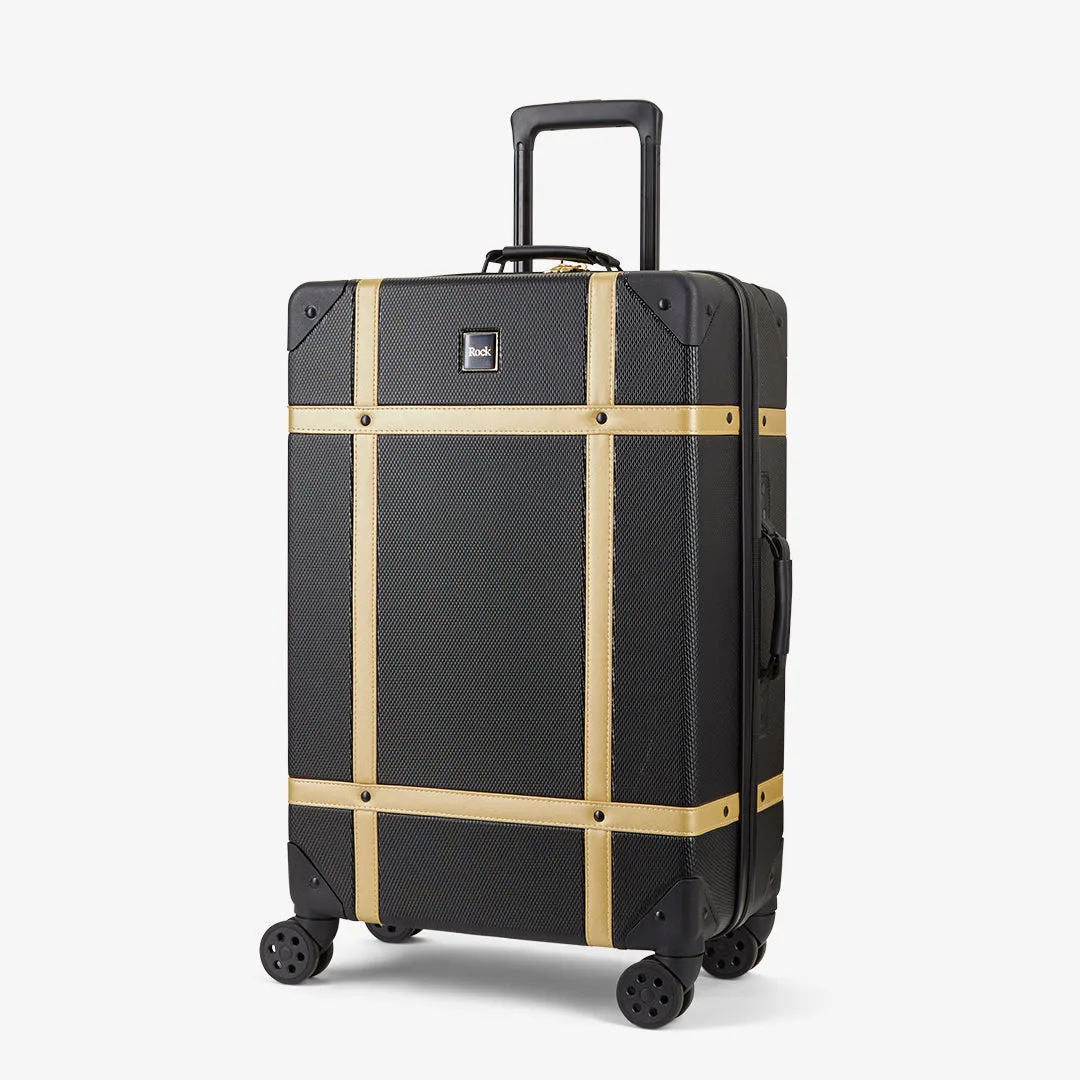 Vintage Hardshell Medium Suitcase 67cm - Black / Gold